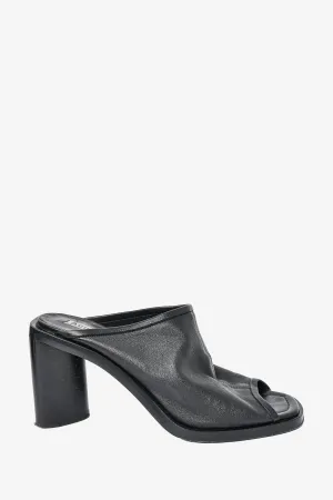 Acne Studios Black Leather Heeled Mules Size 10