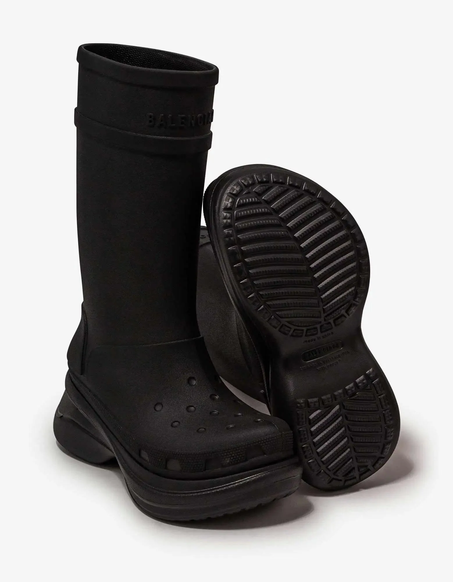 Balenciaga Black Crocs Boots