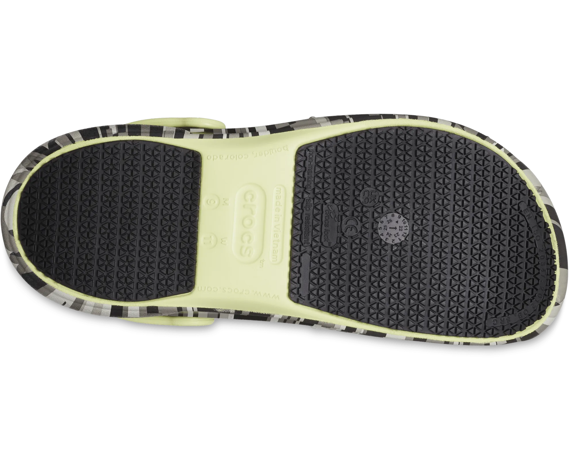 Bistro Graphic Clog - black/lime