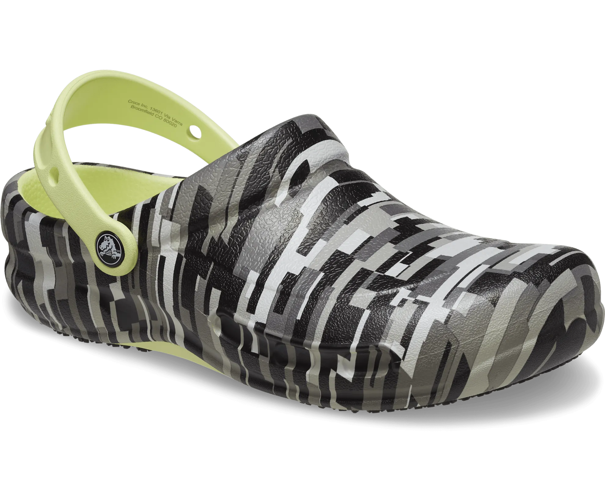 Bistro Graphic Clog - black/lime
