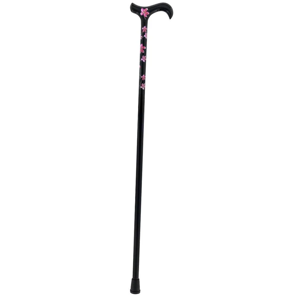 Blossoming Pink Flower Derby Cane - Carbon Fiber