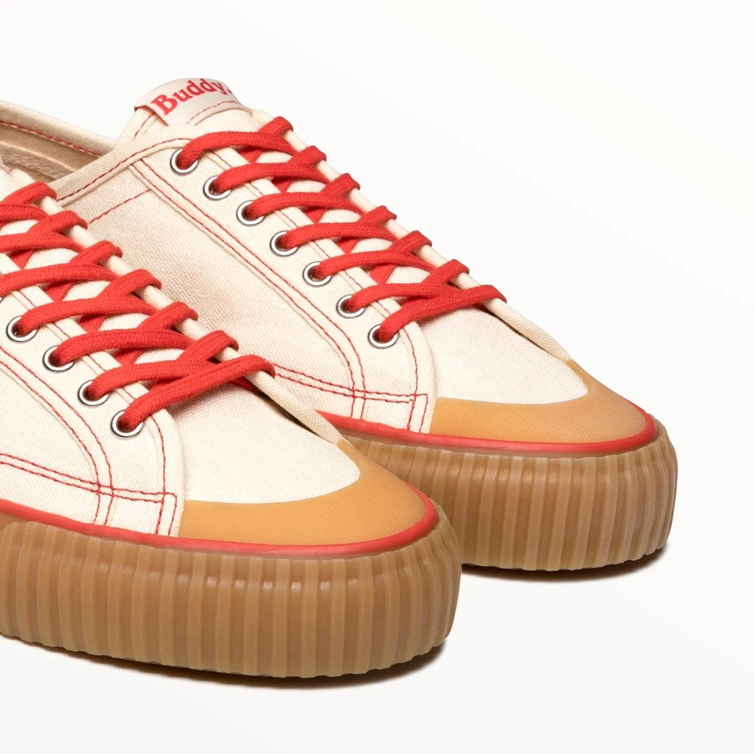 Off-White and Red Buddy x CC Hemp Designer Sneakers