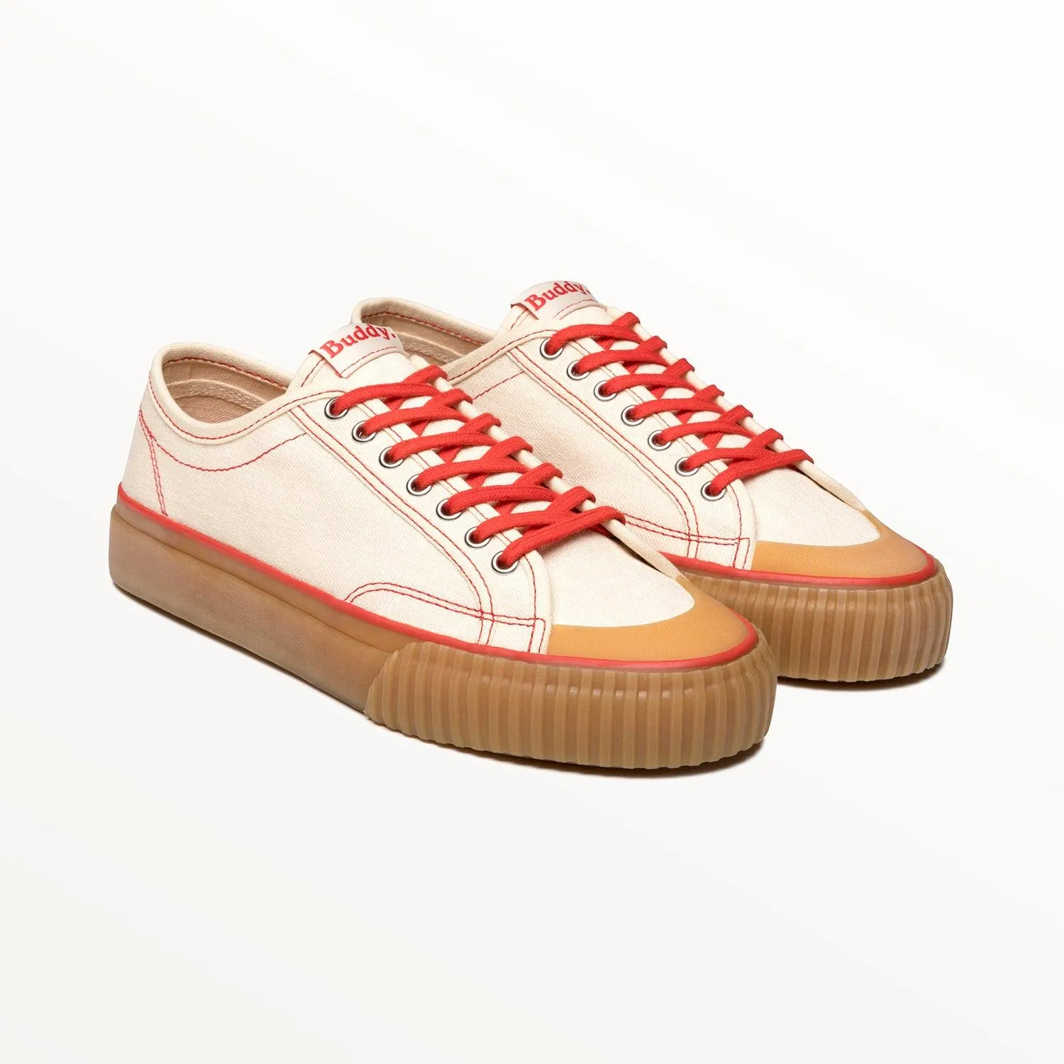 Off-White and Red Buddy x CC Hemp Designer Sneakers
