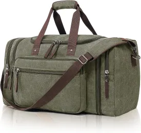 Canvas Duffle Bag for Travel 45L Duffel Overnight Weekender Bag