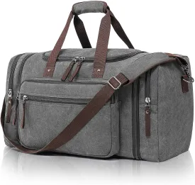 Canvas Duffle Bag for Travel 45L Duffel Overnight Weekender Bag