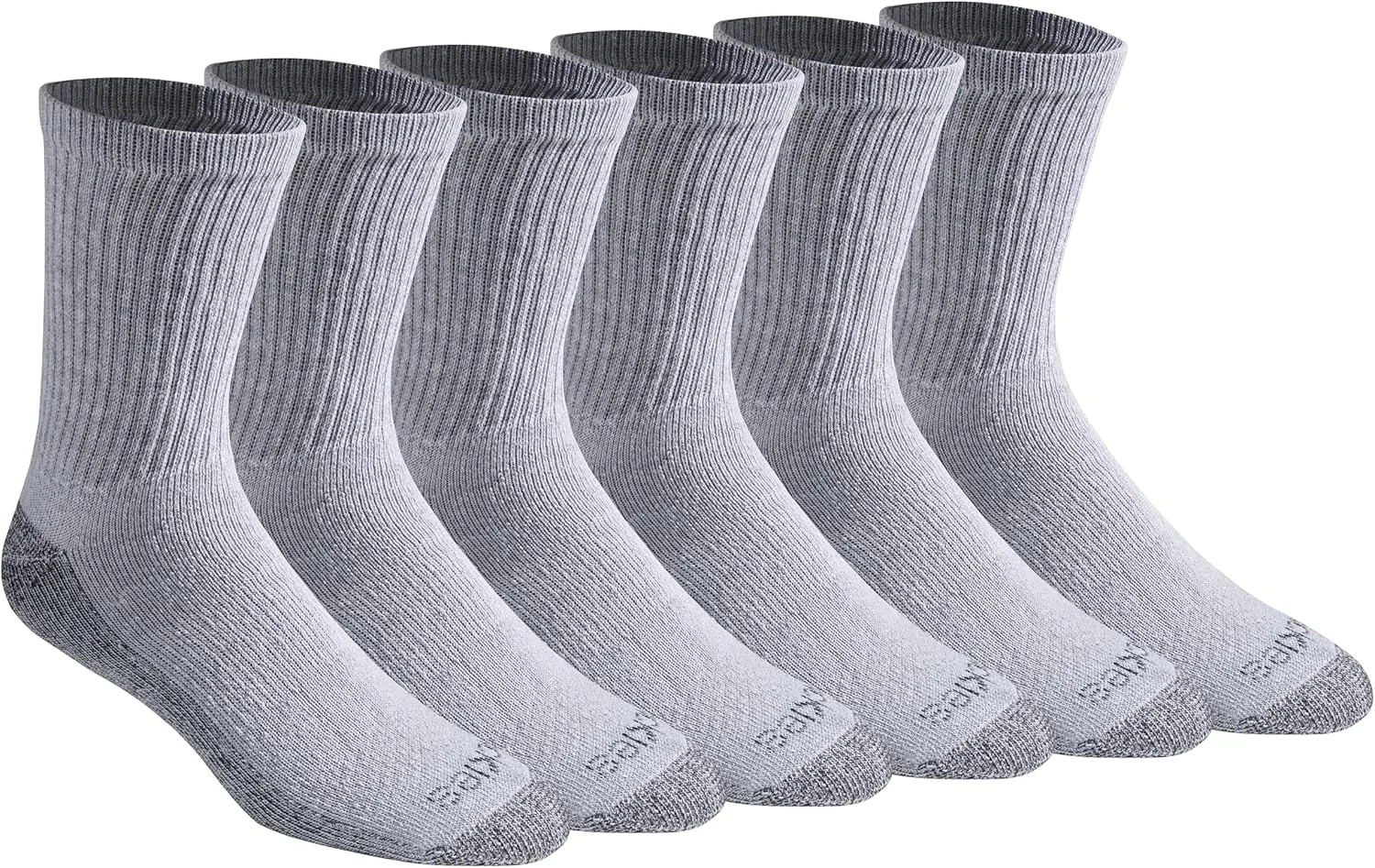 Dickies Men's Dri-tech Moisture Control Mid-Crew Comfort Length Socks, Available in M-XL (6, 12 Pairs)