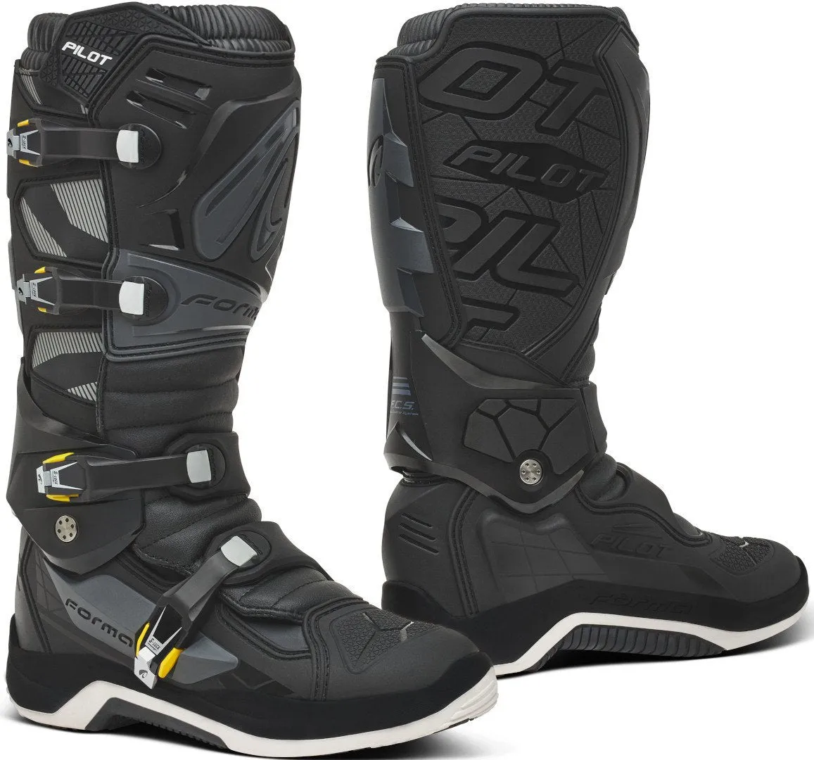 Forma Pilot Motocross Boots, Black/Navy Blue