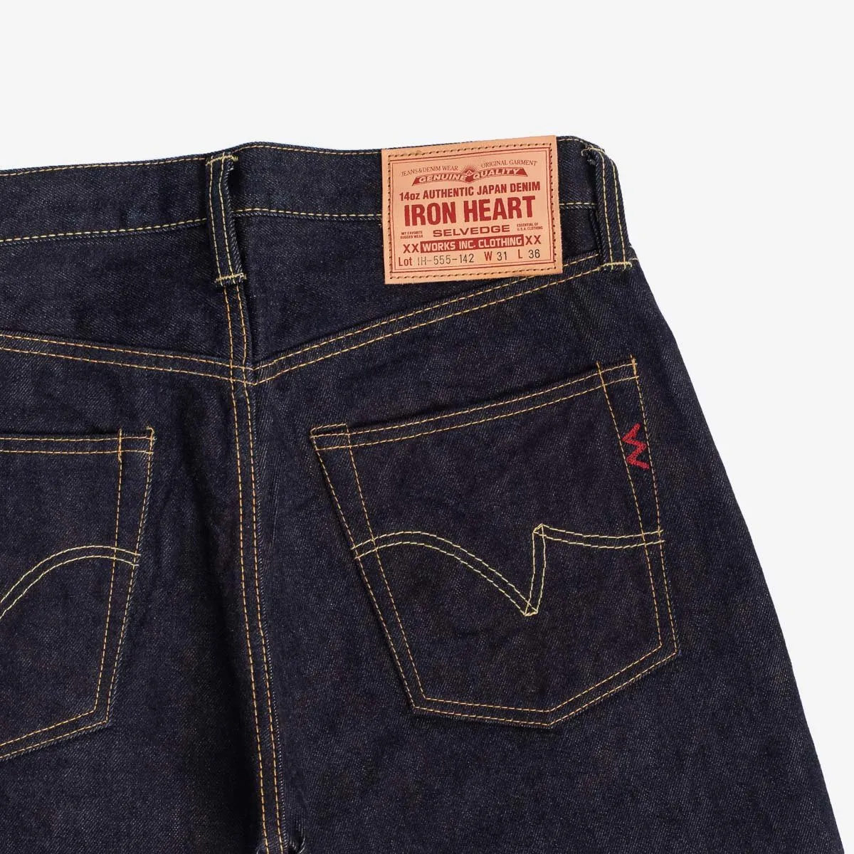 Iron Heart IH-555S-142 14oz Selvedge Denim Super Slim Cut Jeans - Indigo