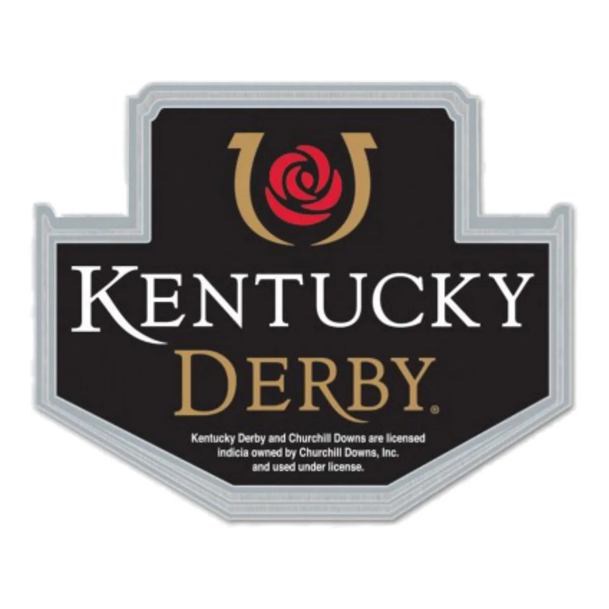 Kentucky Derby Churchill Downs Run for the Roses Black Metal Lapel Pin