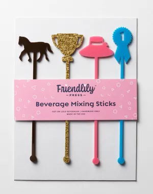 Kentucky Derby Drink Stirrers 4pc set