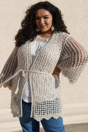 Laguna Open Knit Crochet Kimono