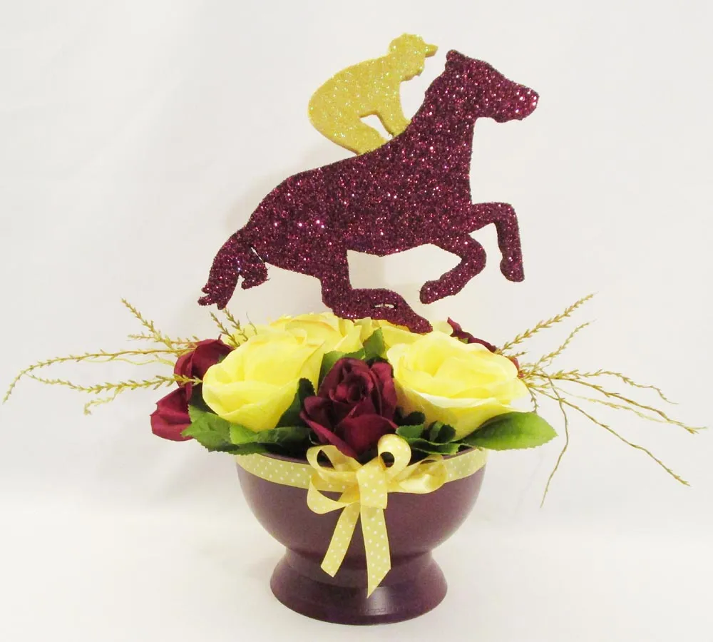 Medium Horse and Jockey Cutout