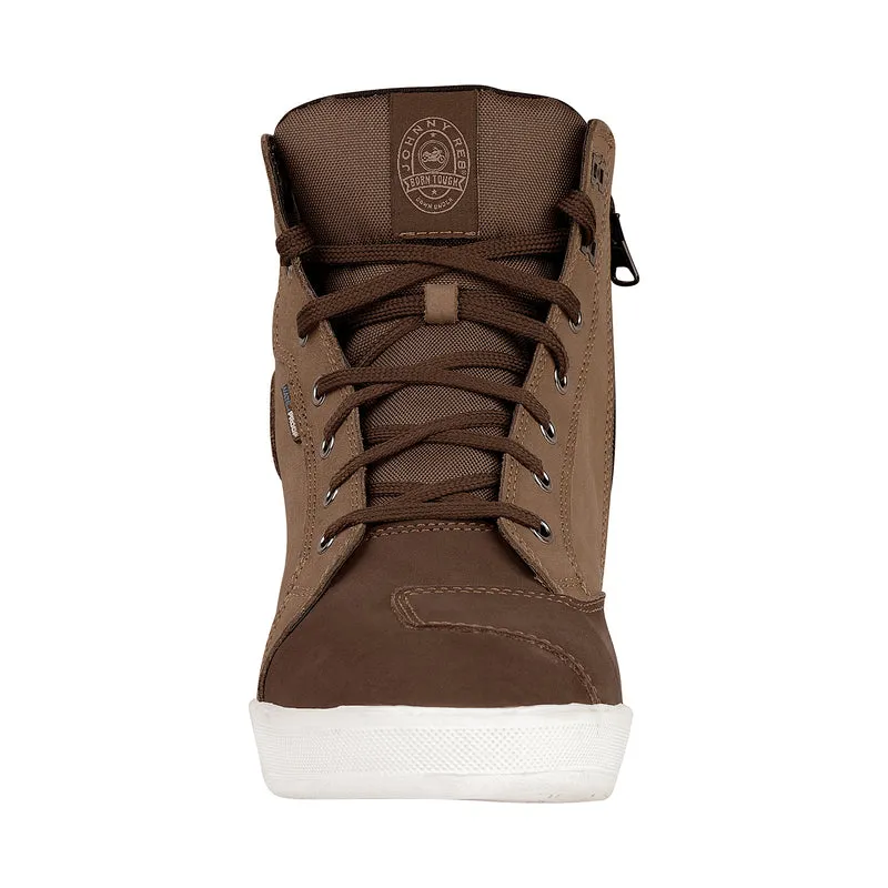 MEN'S KIRRA WATERPROOF BIKER MOTORCYCLE BOOTS BROWN-JR30400