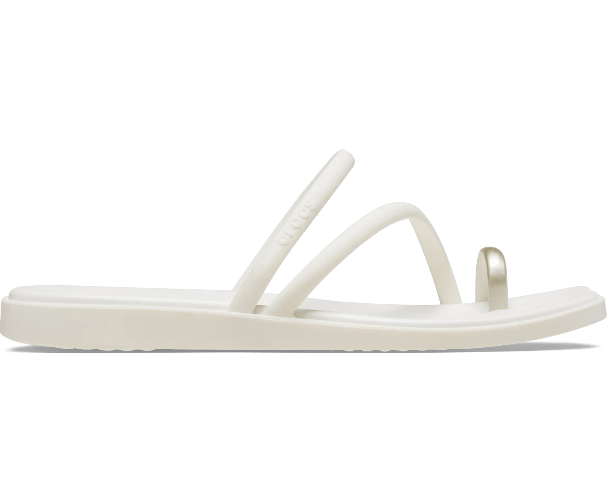 Miami Metallic Toe Loop Sandal - chalk