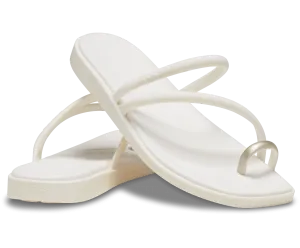 Miami Metallic Toe Loop Sandal - chalk