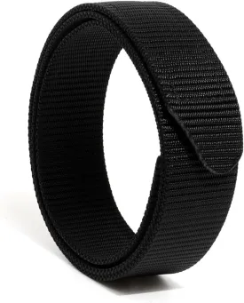No-Scratch Nylon Belt 1 3/8" No Metal Buckle Belt w/Hook & Loop Closure TSA Approved for Work Travel Mechanic Driver