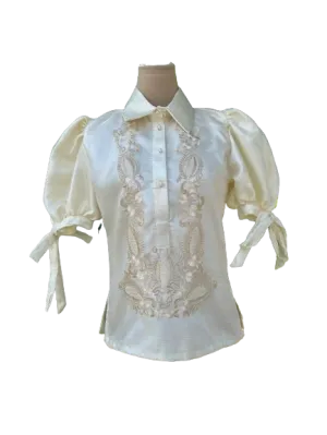 Organza Traditional Pop Sleeves Top - Rosario - JV56