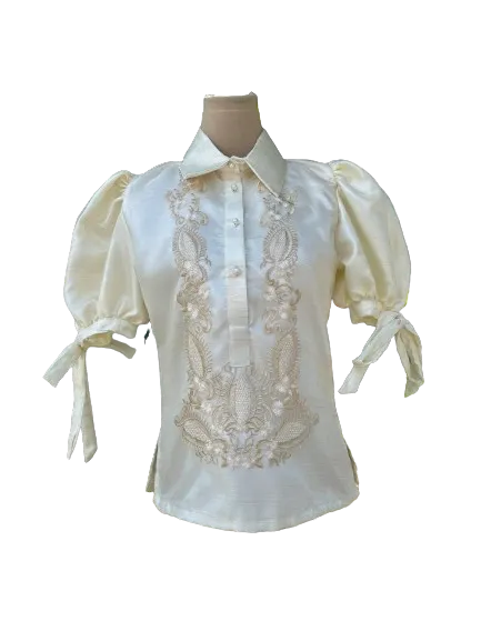 Organza Traditional Pop Sleeves Top - Rosario - JV56