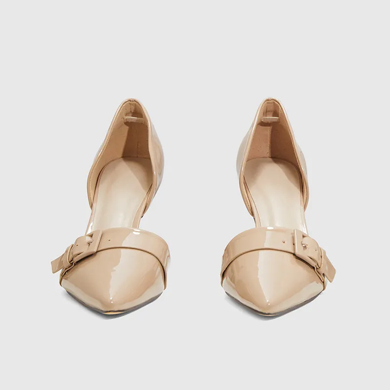 Pointy Toe Pumps Apricot
