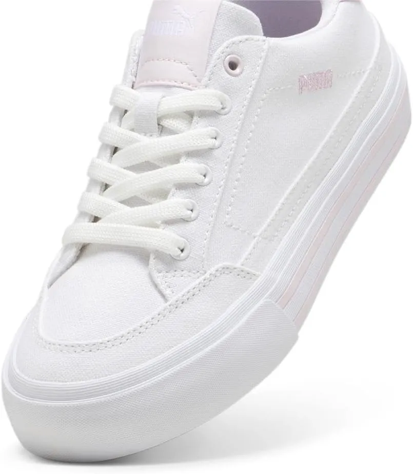 PUMA Women's Court Classic Vulc Shoes, Alpine Snow-Toasted Almond-White, 5.5