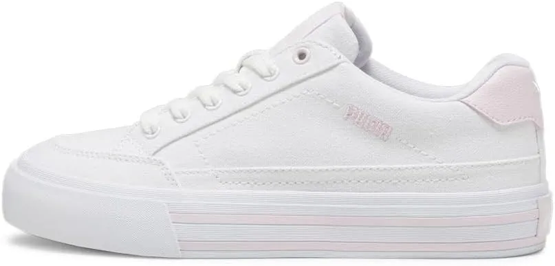 PUMA Women's Court Classic Vulc Shoes, Alpine Snow-Toasted Almond-White, 5.5