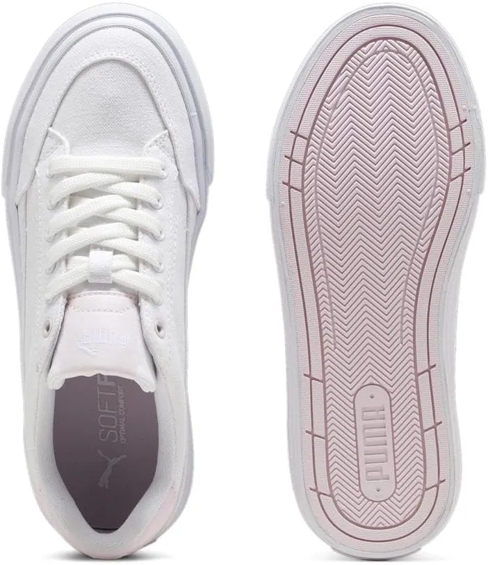 PUMA Women's Court Classic Vulc Shoes, Alpine Snow-Toasted Almond-White, 5.5