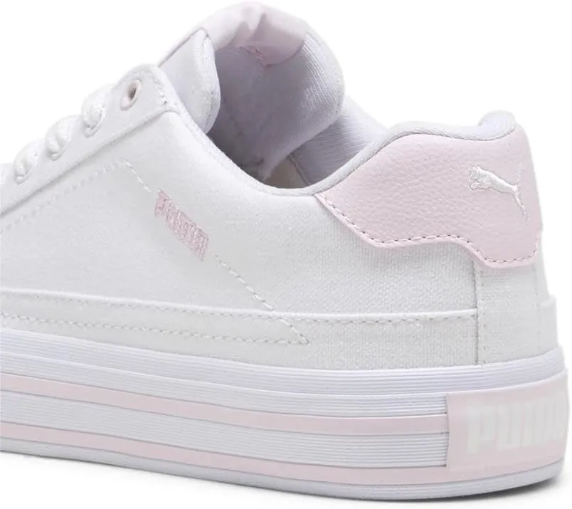 PUMA Women's Court Classic Vulc Shoes, Alpine Snow-Toasted Almond-White, 5.5