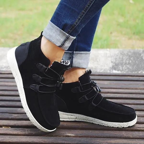 Purpdrank - Casual Laced Front Ankle Boots