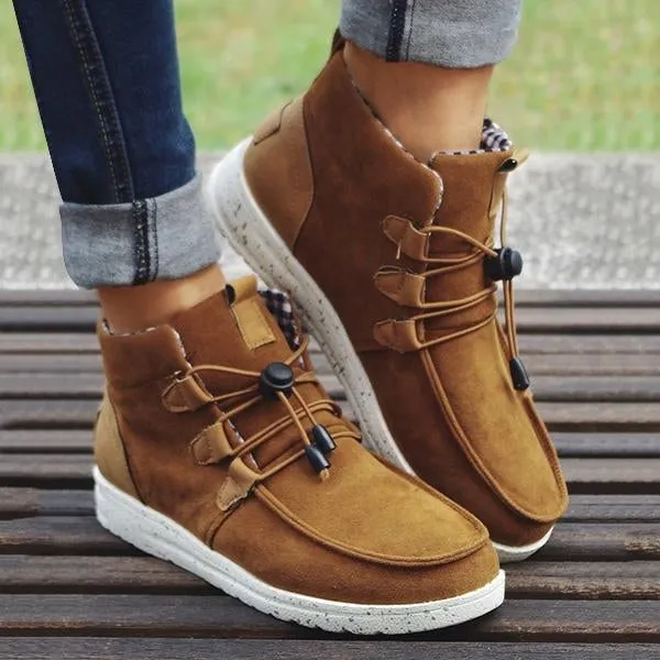 Purpdrank - Casual Laced Front Ankle Boots