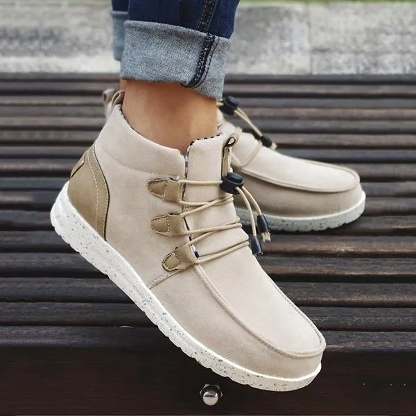 Purpdrank - Casual Laced Front Ankle Boots
