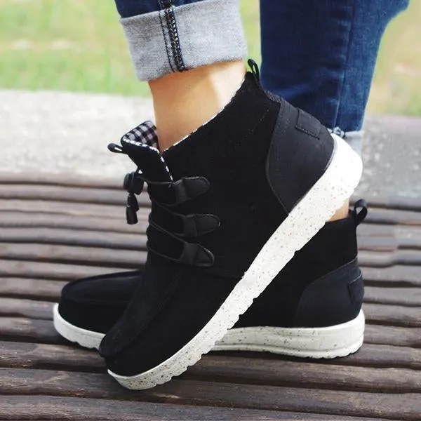 Purpdrank - Casual Laced Front Ankle Boots