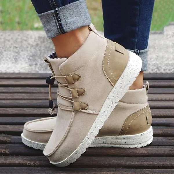 Purpdrank - Casual Laced Front Ankle Boots