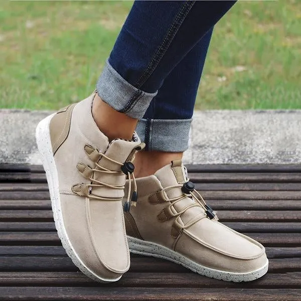 Purpdrank - Casual Laced Front Ankle Boots