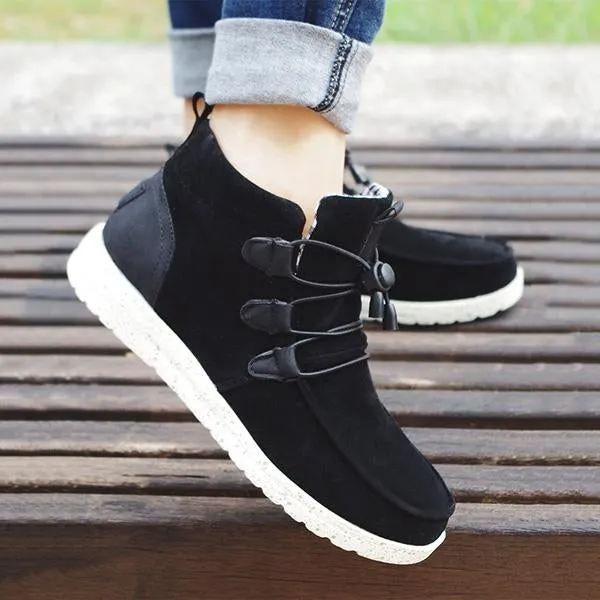 Purpdrank - Casual Laced Front Ankle Boots