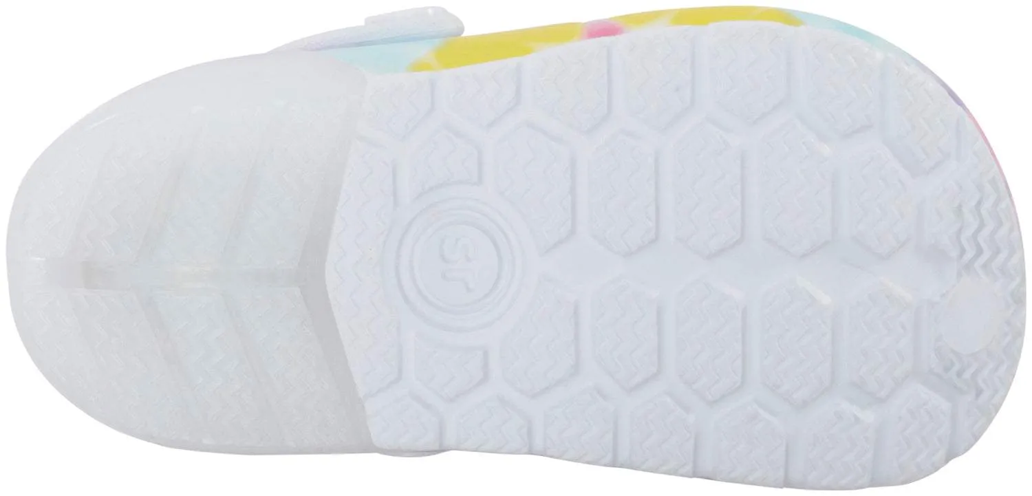 Stride Rite Kids Bray Girls Light-up Water Friendly Clog Sandals (Machine Washable)