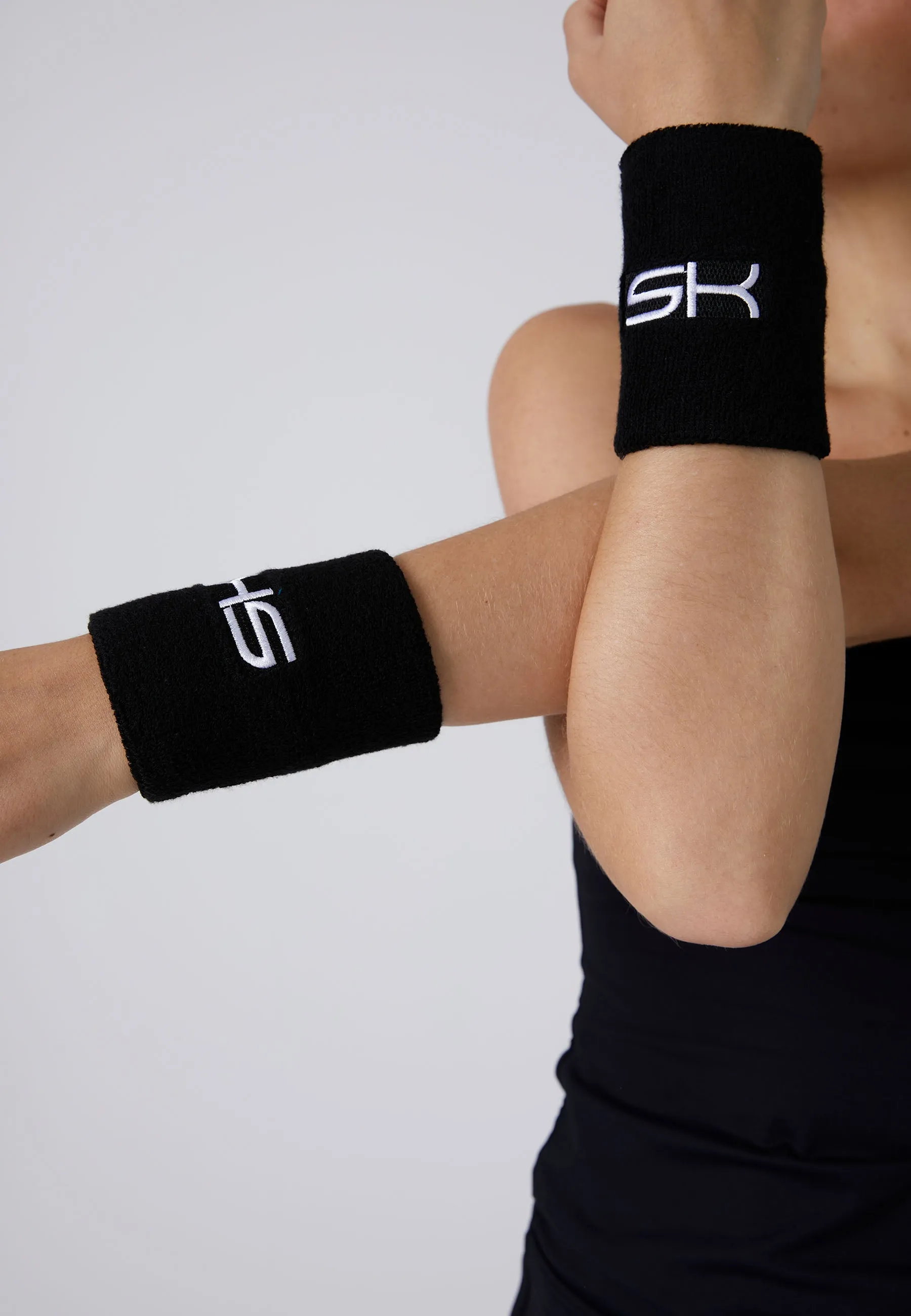 Tommy Haas Tennis Wristbands large, 2 pcs, black