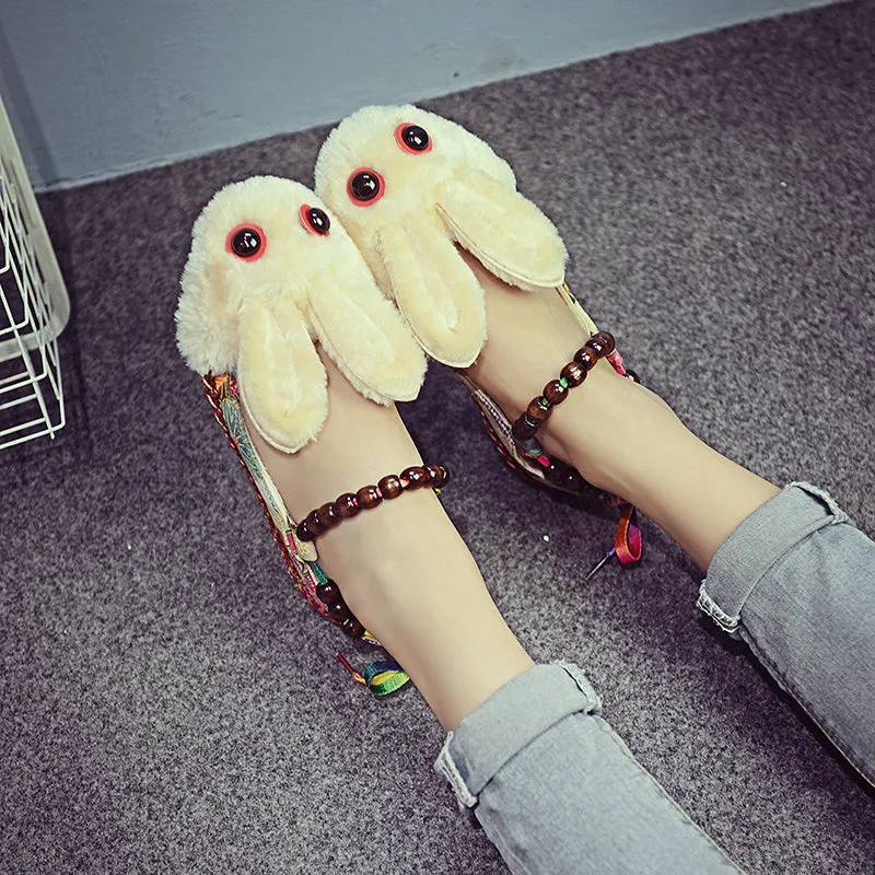 Vintage Ankle Beading Slip-On