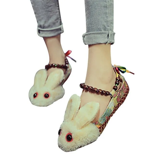 Vintage Ankle Beading Slip-On