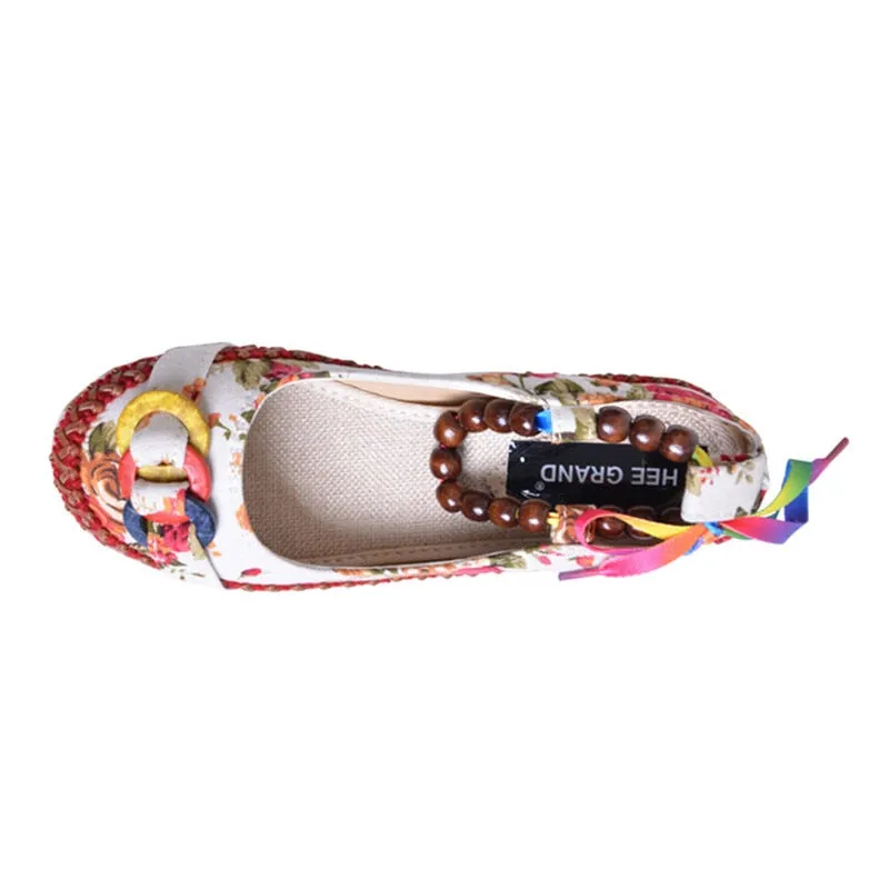 Vintage Ankle Beading Slip-On