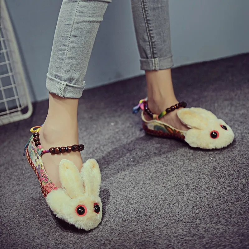 Vintage Ankle Beading Slip-On