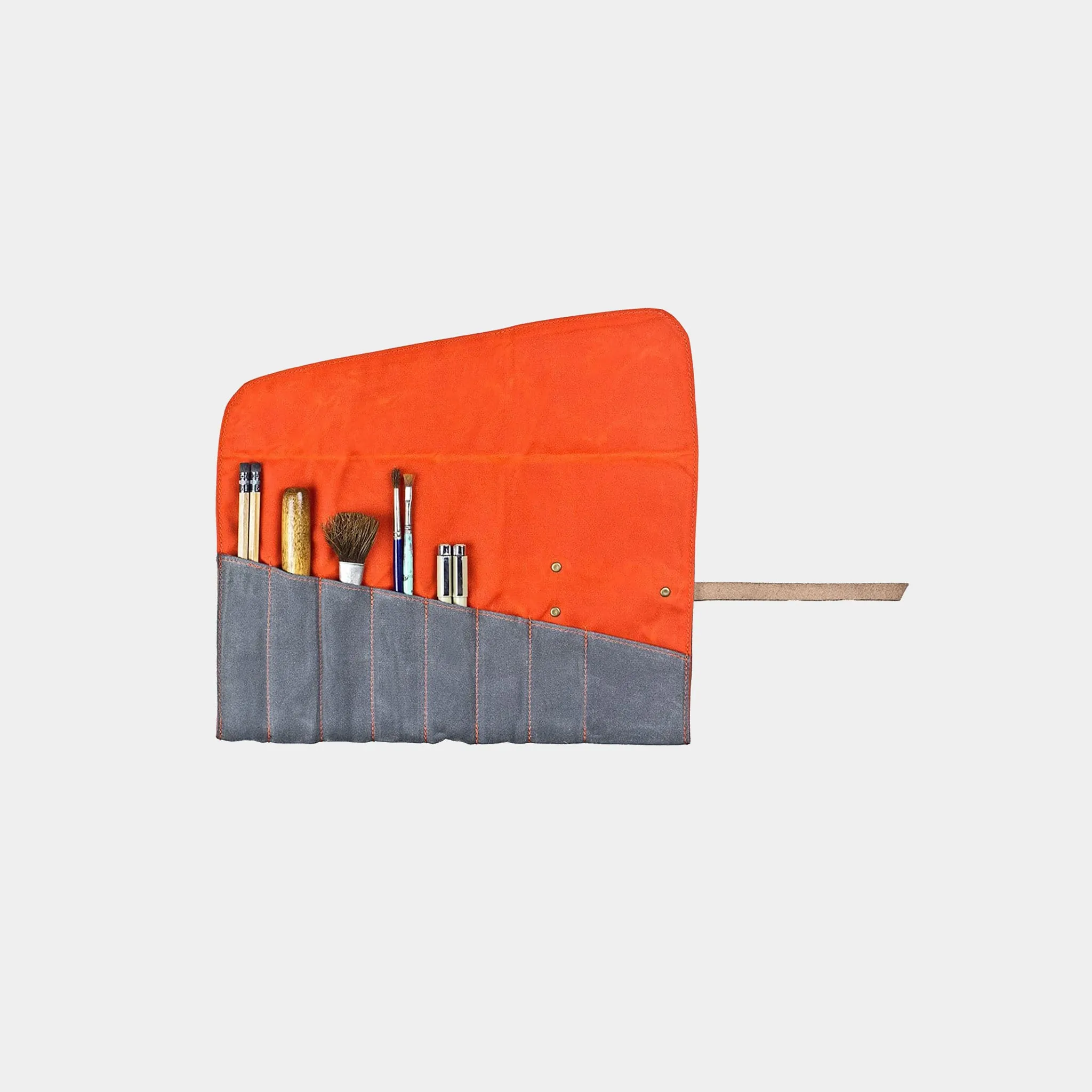 Waxed Canvas Pencil Roll Up
