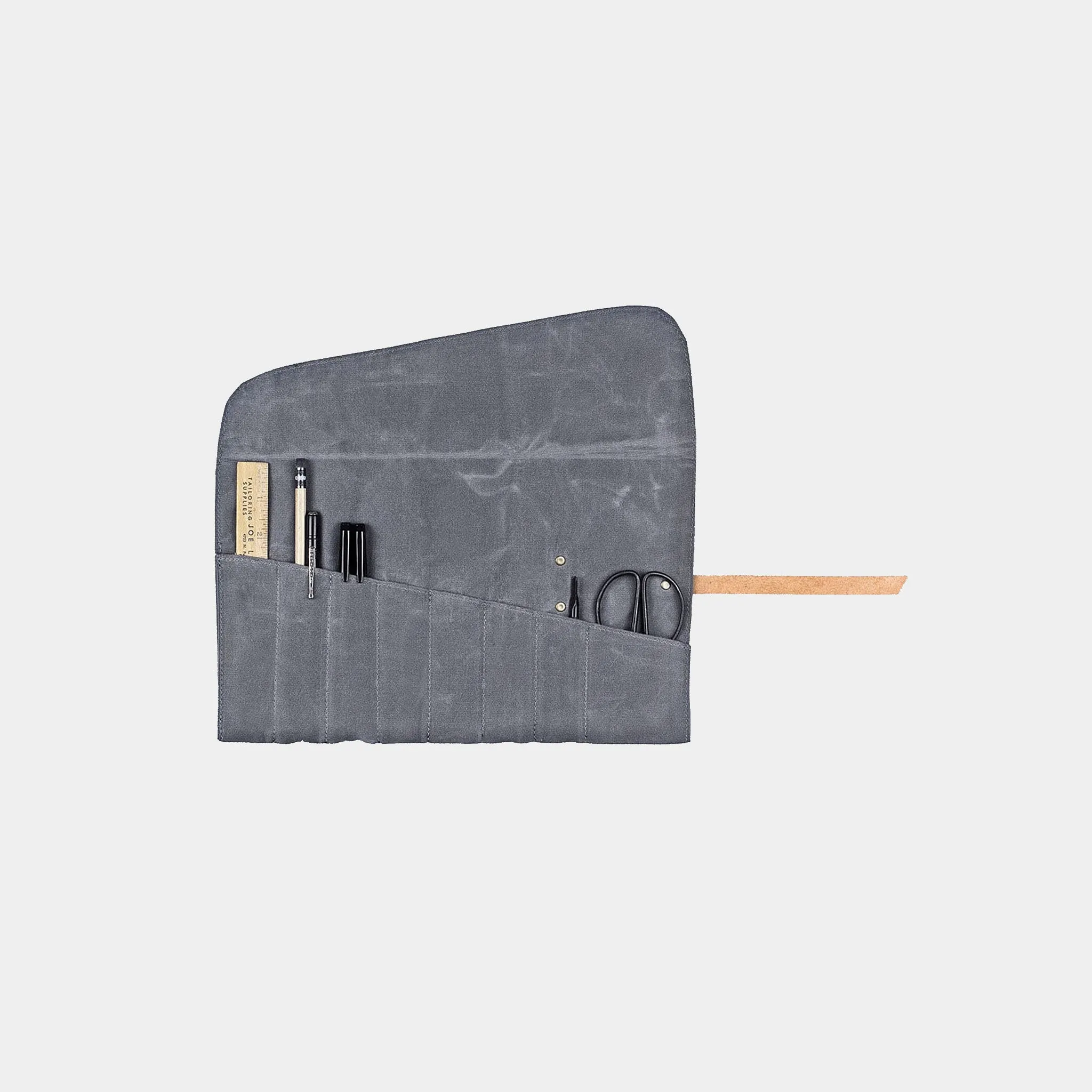 Waxed Canvas Pencil Roll Up