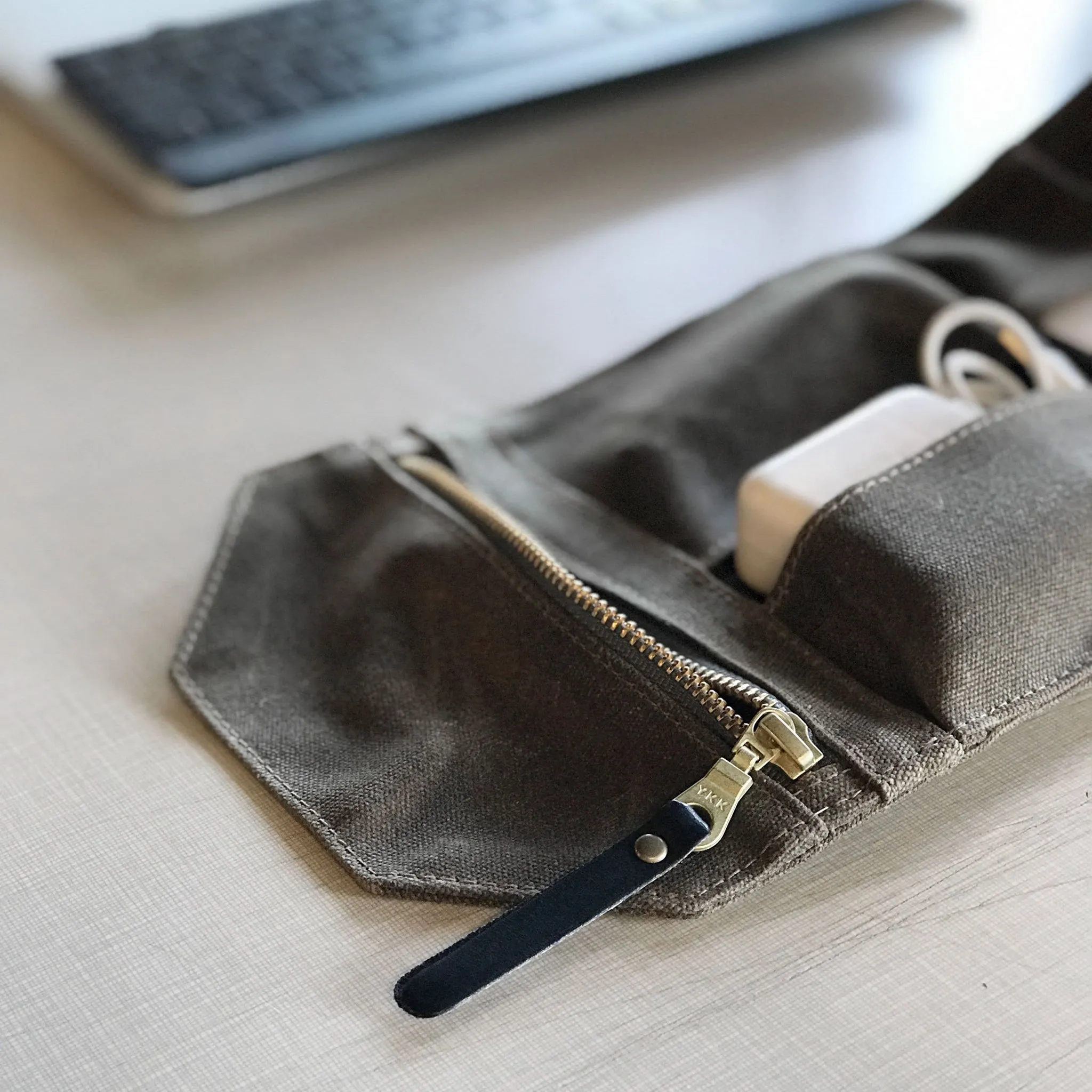 Waxed Canvas Utility Tool Roll