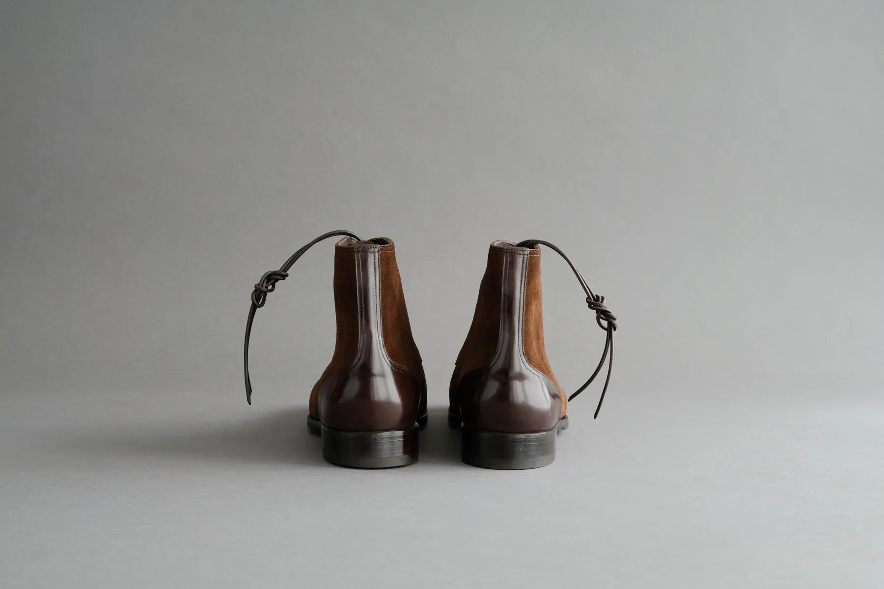 ZeroTwoTwo.Polobrown Derby Boots from Bavarian Calf and Suede
